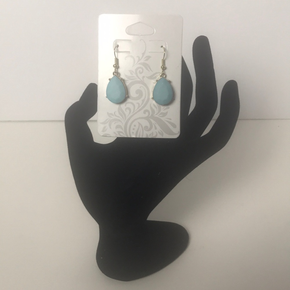 Blue teardrop earrings